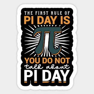 Funny Pi fight club parody Sticker